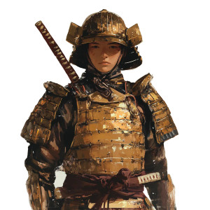 Golden Samurai Armor V2 Vinyl Car Decal Sticker – Waterproof & UV-Resistant 8"