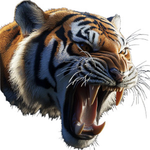 Roaring Tiger Head V2 Vinyl Car Decal Sticker – Waterproof & UV-Resistant 8" Roaring Tiger Head V2 Vinyl Car Decal Sticker – Waterproof & UV-Resistant 8"