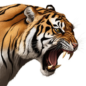 Snarling Tiger V7 Vinyl Car Decal Sticker – Waterproof & UV-Resistant 8"