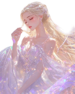 Blonde Princess Scene Vinyl Car Decal Sticker – Waterproof & UV-Resistant 8"