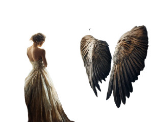 Sorrowful Woman With Wings Vinyl Car Decal Sticker – Waterproof & UV-Resistant 8" Sorrowful Woman With Wings Vinyl Car Decal Sticker – Waterproof & UV-Resistant 8"