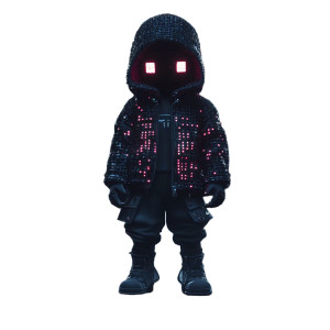 Cyberpunk Hacker Rorschach Vinyl Car Decal Sticker – Waterproof & UV-Resistant 8"