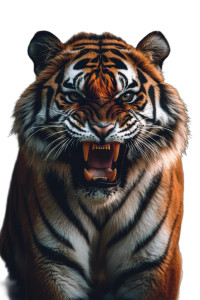 Angry Tiger V16 Vinyl Car Decal Sticker – Waterproof & UV-Resistant 8"
