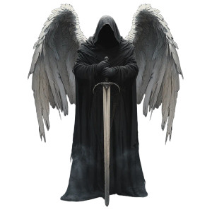 Dark Winged Warrior V2 Vinyl Car Decal Sticker – Waterproof & UV-Resistant 8"