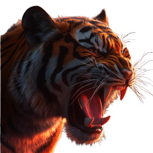 Roaring Tiger V14 Vinyl Car Decal Sticker – Waterproof & UV-Resistant 8"