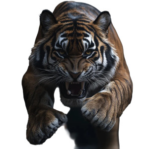 Snarling Tiger Close-Up V2 Vinyl Car Decal Sticker – Waterproof & UV-Resistant 8"