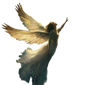 Escaping Angel Vinyl Car Decal Sticker – Waterproof & UV-Resistant 8"