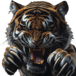 Angry Creepy Tiger Vinyl Car Decal Sticker – Waterproof & UV-Resistant 8" Angry Creepy Tiger Vinyl Car Decal Sticker – Waterproof & UV-Resistant 8"