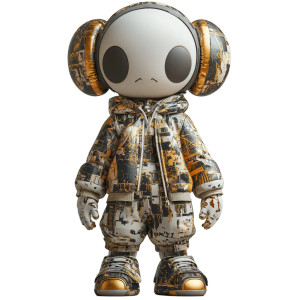 Gold Print Doll Vinyl Car Decal Sticker – Waterproof & UV-Resistant 8"