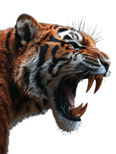 Saber Tooth Roar V2 Vinyl Car Decal Sticker – Waterproof & UV-Resistant 8"