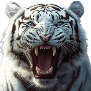 Diamond-Toothed Tiger Vinyl Car Decal Sticker – Waterproof & UV-Resistant 8"
