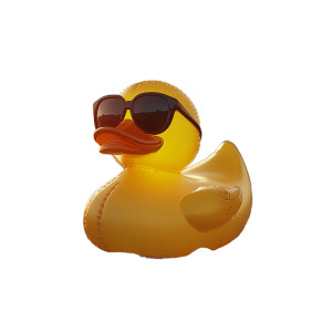 Summer Inflatable Duck Vinyl Car Decal Sticker – Waterproof & UV-Resistant 8"