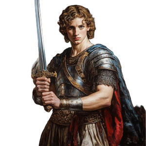 Archangel Saint Michael V2 Vinyl Car Decal Sticker – Waterproof & UV-Resistant 8"