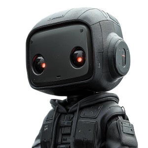 Cartoon Robot Hoodie Vinyl Car Decal Sticker – Waterproof & UV-Resistant 8"