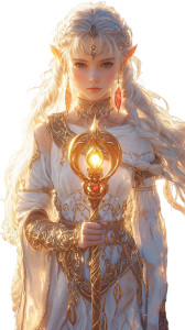 Elf With Magic Staff Vinyl Car Decal Sticker – Waterproof & UV-Resistant 8"