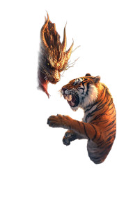 Dragon Vs Tiger Vinyl Car Decal Sticker – Waterproof & UV-Resistant 8" Dragon Vs Tiger Vinyl Car Decal Sticker – Waterproof & UV-Resistant 8"
