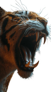 Roaring Sabre Tiger Vinyl Car Decal Sticker – Waterproof & UV-Resistant 8" Roaring Sabre Tiger Vinyl Car Decal Sticker – Waterproof & UV-Resistant 8"