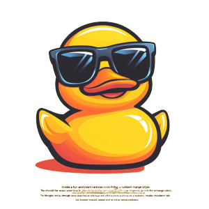 Cool Rubber Duck V2 Vinyl Car Decal Sticker – Waterproof & UV-Resistant 8"