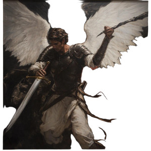 San Miguel Vs Lucifer Vinyl Car Decal Sticker – Waterproof & UV-Resistant 8"