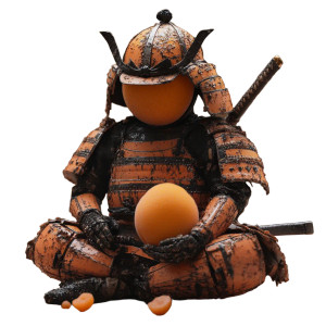 Apricot Samurai Vinyl Car Decal Sticker – Waterproof & UV-Resistant 8"