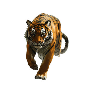 Illustrative Tiger Vinyl Car Decal Sticker – Waterproof & UV-Resistant 8"