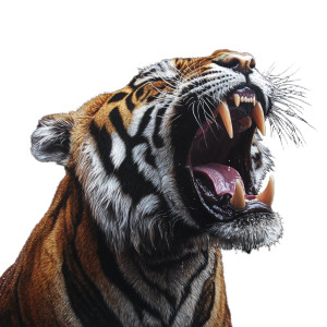 Crying Tiger Vinyl Car Decal Sticker – Waterproof & UV-Resistant 8"