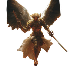 Angel Warrior Battle Vinyl Car Decal Sticker – Waterproof & UV-Resistant 8" Angel Warrior Battle Vinyl Car Decal Sticker – Waterproof & UV-Resistant 8"