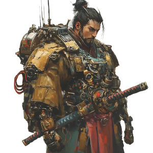 Steampunk Samurai V2 Vinyl Car Decal Sticker – Waterproof & UV-Resistant 8"