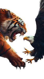 Tiger Vs Eagle Vinyl Car Decal Sticker – Waterproof & UV-Resistant 8" Tiger Vs Eagle Vinyl Car Decal Sticker – Waterproof & UV-Resistant 8"