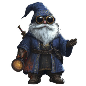 Gnome Wizard V4 Vinyl Car Decal Sticker – Waterproof & UV-Resistant 8"