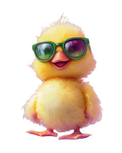 Fluffy Yellow Duck V4 Vinyl Car Decal Sticker – Waterproof & UV-Resistant 8"