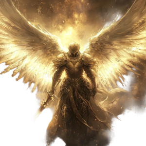 Celestial Angel V3 Vinyl Car Decal Sticker – Waterproof & UV-Resistant 8"