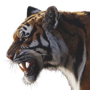 Aggressive Tiger V6 Vinyl Car Decal Sticker – Waterproof & UV-Resistant 8"