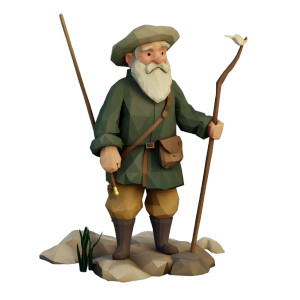 Old Fisherman Vinyl Car Decal Sticker – Waterproof & UV-Resistant 8"