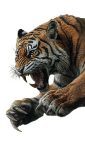 Aggressive Tiger Profile V2 Vinyl Car Decal Sticker – Waterproof & UV-Resistant 8"