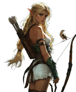 Elf Archer Vinyl Car Decal Sticker – Waterproof & UV-Resistant 8" Elf Archer Vinyl Car Decal Sticker – Waterproof & UV-Resistant 8"