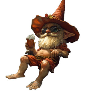 Gnome In Bali Vinyl Car Decal Sticker – Waterproof & UV-Resistant 8"