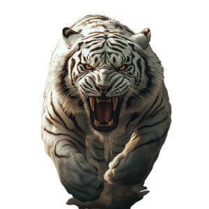 Roaring White Tiger V7 Vinyl Car Decal Sticker – Waterproof & UV-Resistant 8" Roaring White Tiger V7 Vinyl Car Decal Sticker – Waterproof & UV-Resistant 8"