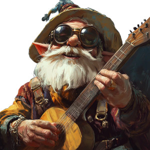 Funny Gnome Bard Vinyl Car Decal Sticker – Waterproof & UV-Resistant 8"