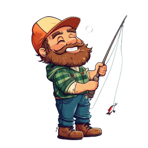 Funny Fisherman Graphic Vinyl Car Decal Sticker – Waterproof & UV-Resistant 8" Funny Fisherman Graphic Vinyl Car Decal Sticker – Waterproof & UV-Resistant 8"