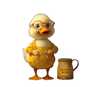 Talk To Duck Vinyl Car Decal Sticker – Waterproof & UV-Resistant 8"