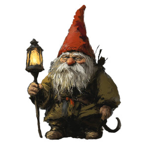 Gnome Hermit Art Vinyl Car Decal Sticker – Waterproof & UV-Resistant 8"