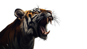 Roaring Tiger V20 Vinyl Car Decal Sticker – Waterproof & UV-Resistant 8"