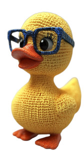 Nerd Robot Duck Vinyl Car Decal Sticker – Waterproof & UV-Resistant 8"