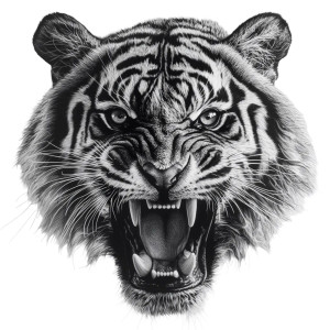 Roaring Tiger V26 Vinyl Car Decal Sticker – Waterproof & UV-Resistant 8"