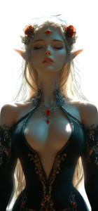 Elven Rose Queen V2 Vinyl Car Decal Sticker – Waterproof & UV-Resistant 8"