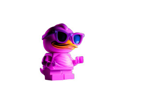 Pink Lego Duck Coding Vinyl Car Decal Sticker – Waterproof & UV-Resistant 8"