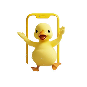 Dancing Yellow Duck V3 Vinyl Car Decal Sticker – Waterproof & UV-Resistant 8"