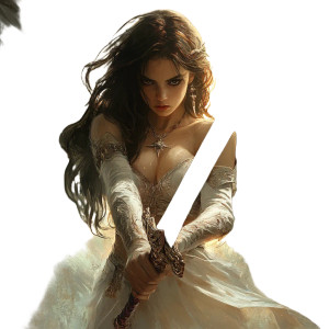 Angel With Sword V14 Vinyl Car Decal Sticker – Waterproof & UV-Resistant 8"