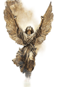 Vintage Angel Illustration Vinyl Car Decal Sticker – Waterproof & UV-Resistant 8"